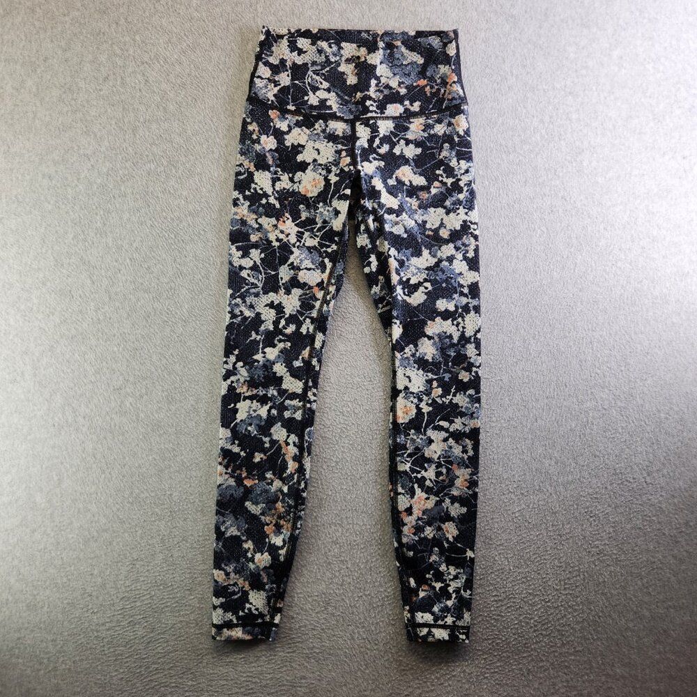 Lululemon Leggings Womens 6 Wunder Under Hi Rise Tight 28" Spring Bloom Multi - Picture 12 of 12